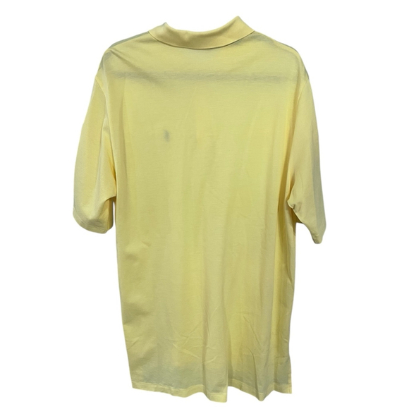 Polo Golf Ralph Lauren Titleist AIGA Short Sleeve Shirt Size Large Cotton Yellow - Picture 6 of 6